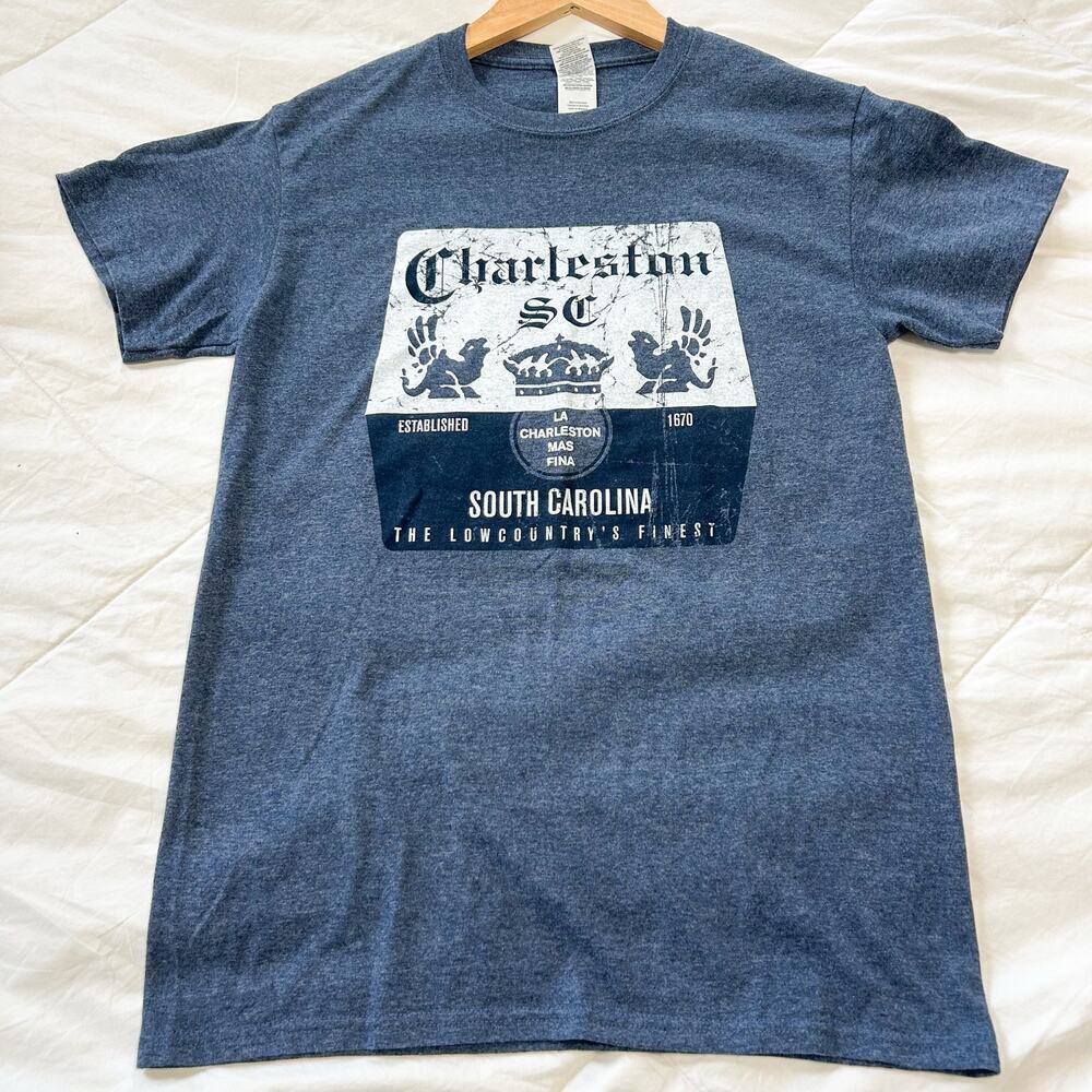 Charleston SC Graphic Tee Blue Gildan Ultra Cotton Blend Women’s Size Small